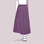 pleated skirt in a muted purple color image